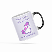Load image into Gallery viewer, Be More Awesome Unicorn Heat Sensitive Color Changing Mug
