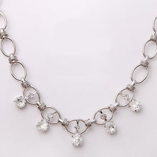 Load image into Gallery viewer, Alana Silver Chain Crystals Necklace
