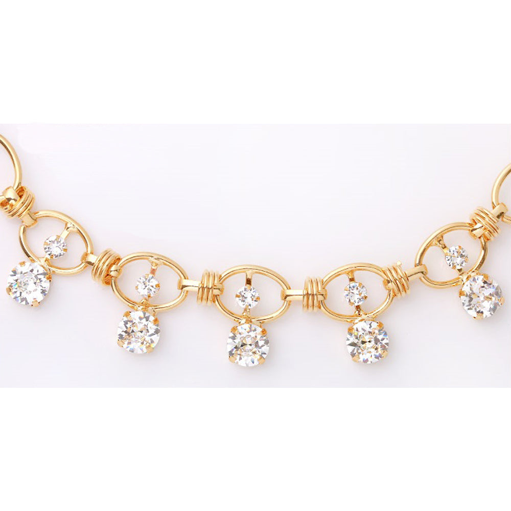 Alana Gold Chain Crystals Necklace