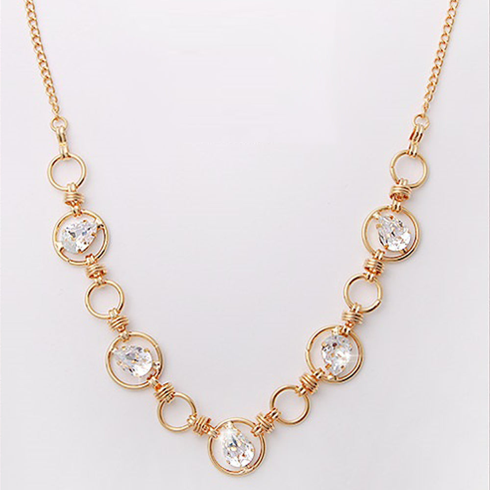 Mika Gold Crystals Necklace