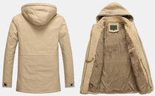Load image into Gallery viewer, Mens Hooded Military Style Coat
