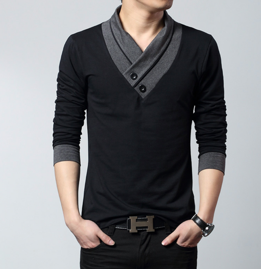 Mens Street Style Long Sleeve Top