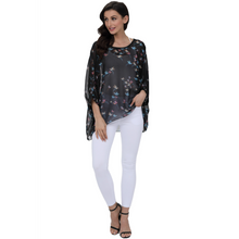 Load image into Gallery viewer, Womens Flying Bird Print Chiffon Top
