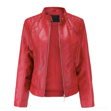 Load image into Gallery viewer, Womens Soft Quilted Vegan Leather Jacket
