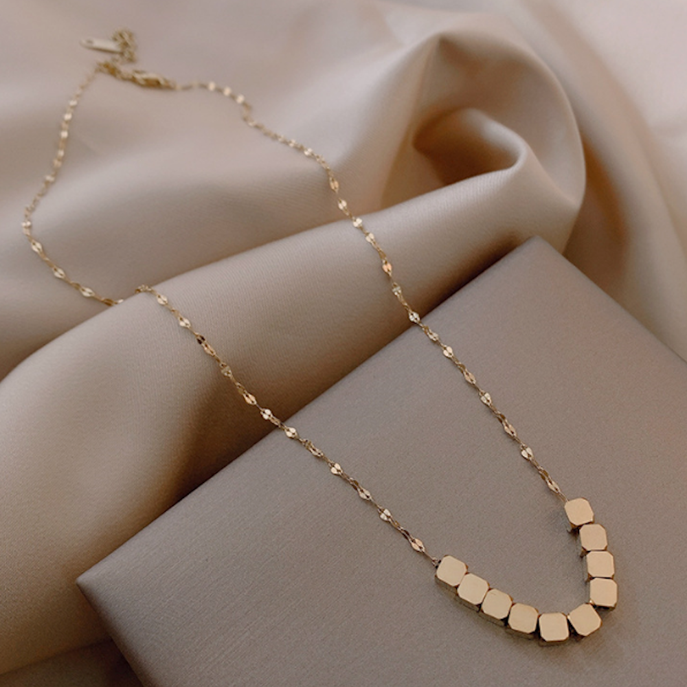 Womens Necklace with Cubes