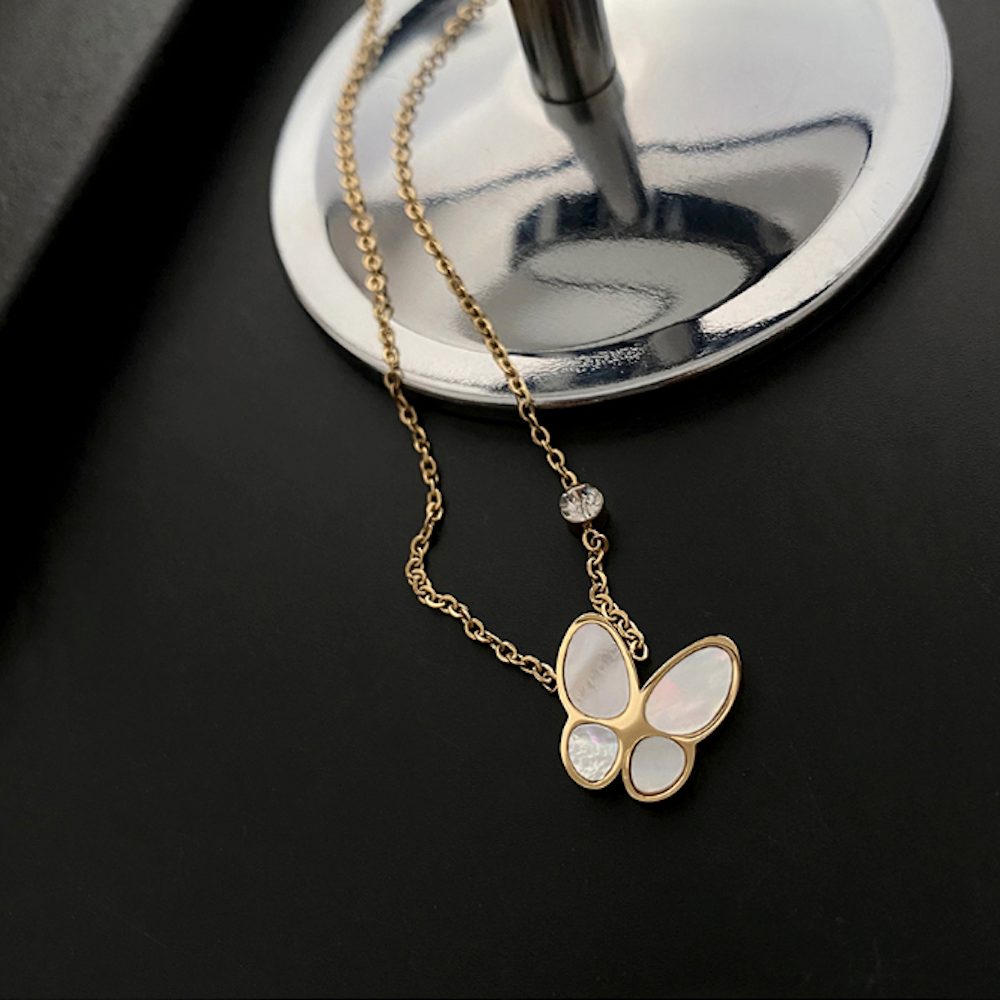 Womens Necklace With Butterfly Pendant