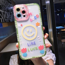 Load image into Gallery viewer, Smiley Face Clear Case for iPhone
