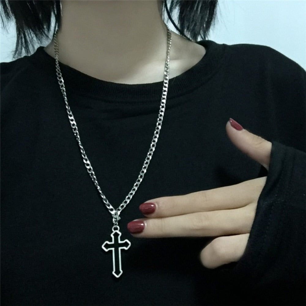 Unisex Cross Theme Pendant Necklace