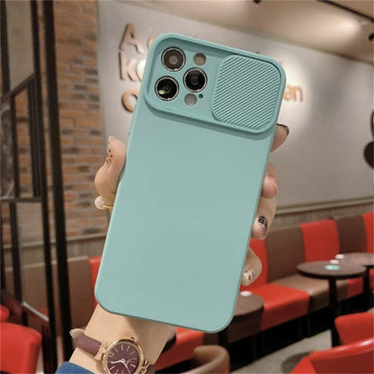 Phone Case With Lens Cover For IPhone