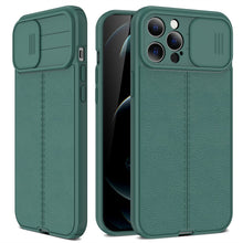 Load image into Gallery viewer, Leather Protective Case with Camera Protector for iPhone
