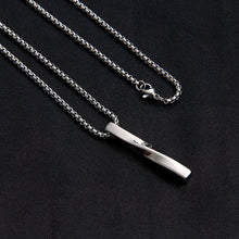 Load image into Gallery viewer, Stainless Steel Twisted Bar Necklace
