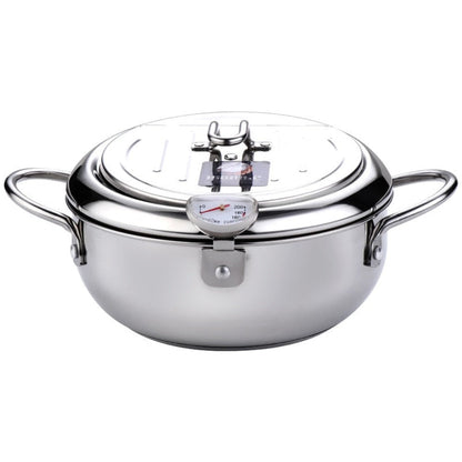 Japanese Cooking Frying Pot with a Thermometer