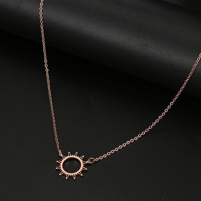 Open Sun Pendant Necklace