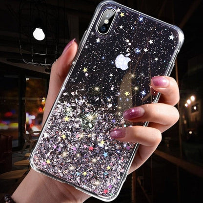 Clear Glitter & Sequins Case for iPhone