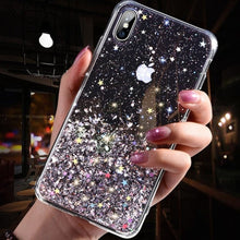 Load image into Gallery viewer, Clear Glitter &amp; Sequins Case for iPhone
