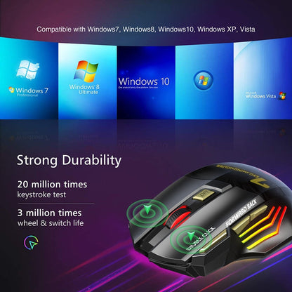 Bluetooth Wireless Silent Ergonomic Gaming Mouse