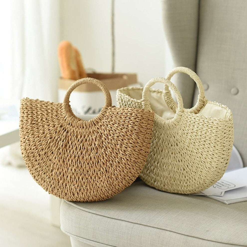 “Ofosua” circle straw bag