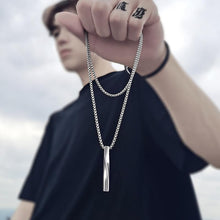 Load image into Gallery viewer, Stainless Steel Twisted Bar Necklace
