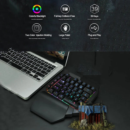 RGB One Hand Gaming Keyboard