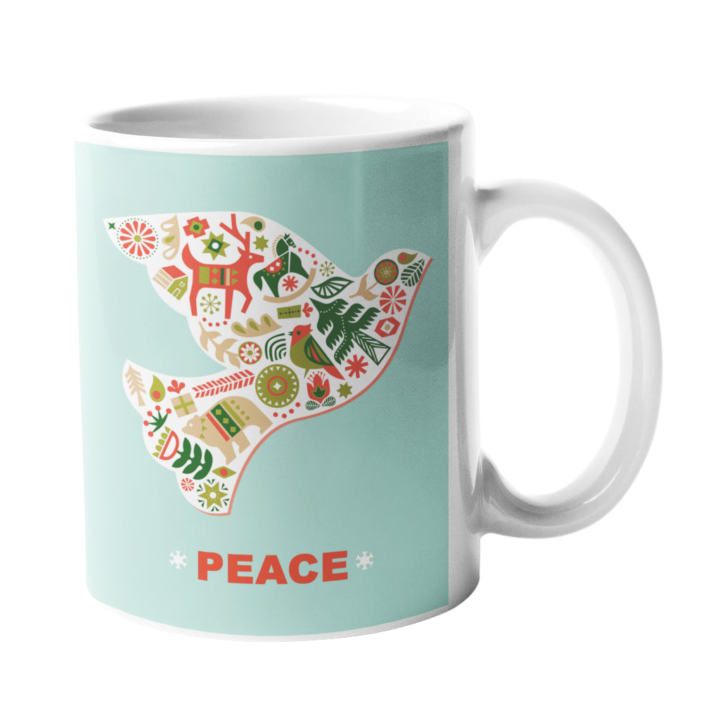 Joy, Love, Peace Holiday 3 Coffee Tea Mug Set