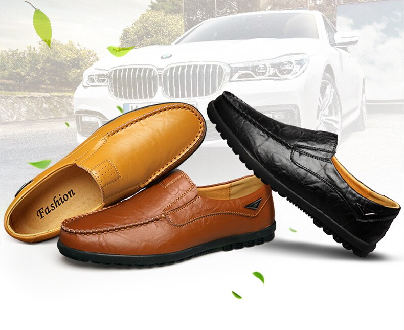 Mens Ultra Soft Casual Vegan Leather Loafers