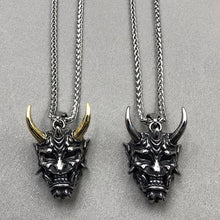 Load image into Gallery viewer, Japanese Ghost Skull Mask Necklace
