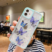 Load image into Gallery viewer, Butterfly Glitter Clear Case For iPhone

