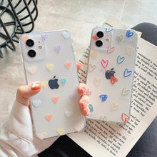 Load image into Gallery viewer, Transparent Heart Protective iPhone Case
