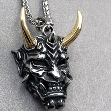 Load image into Gallery viewer, Japanese Ghost Skull Mask Necklace
