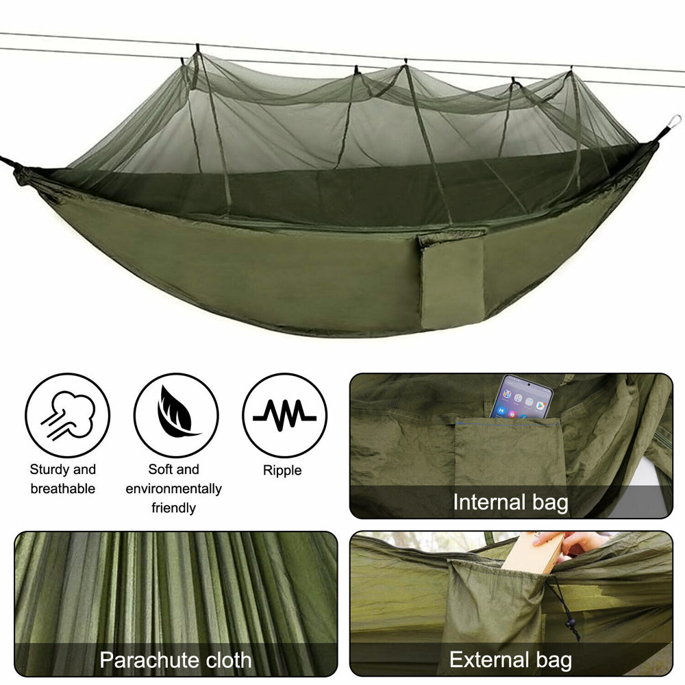 Camping Outdoor Hammocks with Mosquito Net Portable