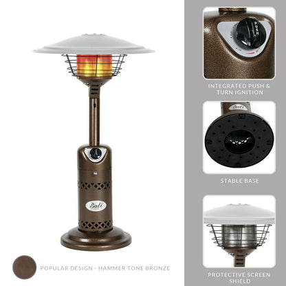Outdoor Dining Table Top Cordless Propane Heater