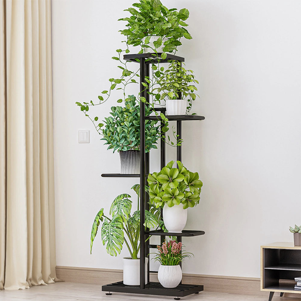pots and stands for indoor plants 6 Pot Multi Layer Metal Plant Stand Home Decor – Onetify