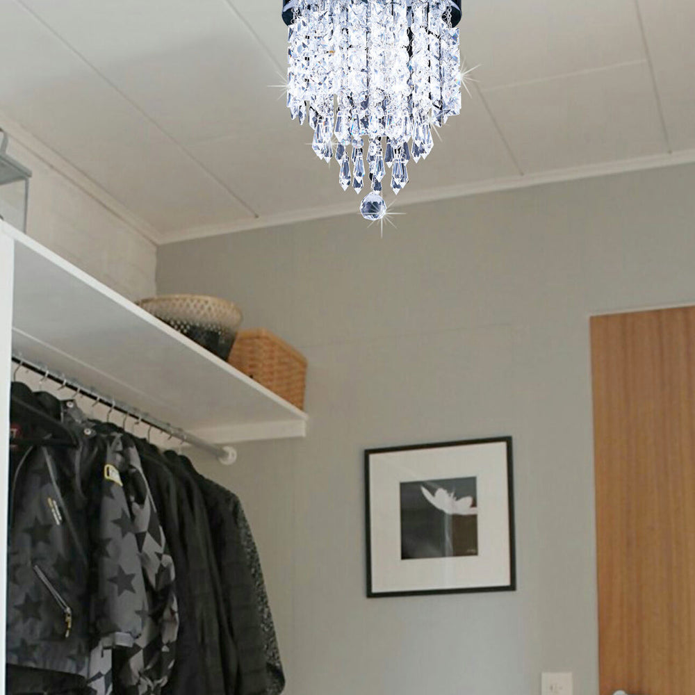 Crystal Chandelier with Hanging Center Ball Fixture Lighting