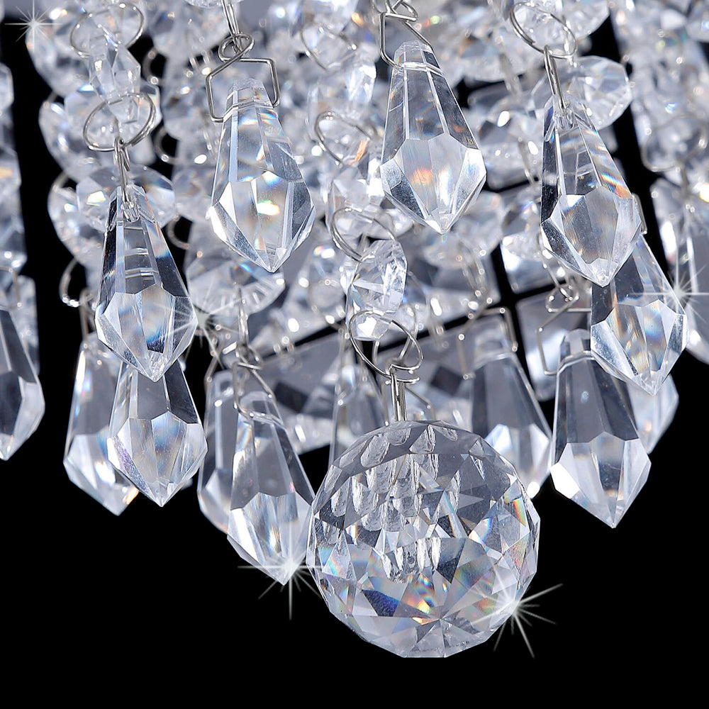 Crystal Chandelier with Hanging Center Ball Fixture Lighting