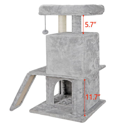 Cat Tree House Scratching Post with Ramp