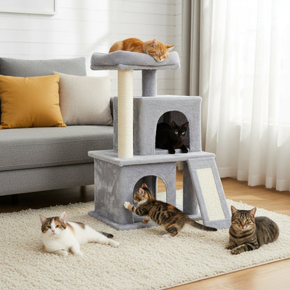 Cat Tree House Scratching Post with Ramp