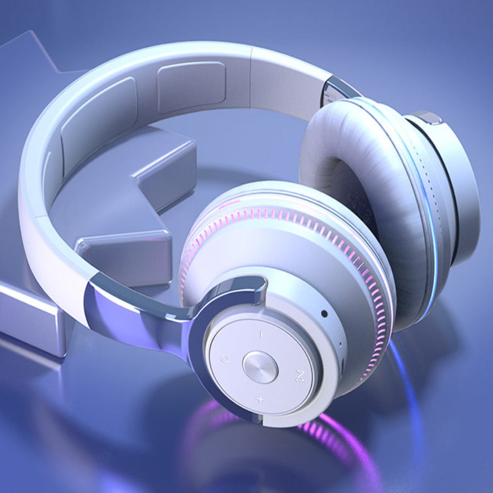 Luminous 3 PCS Headphone, Wireless Charging Station and Heart Shape Lamp Bundle