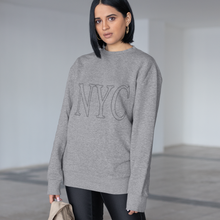 Load image into Gallery viewer, Womens Gray NYC Crewneck Sweatshirt
