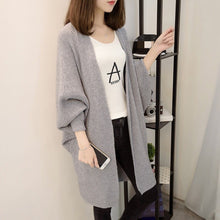 Load image into Gallery viewer, Womens Open Front Knit Mid Length Cardigan
