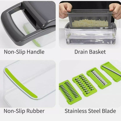 Multifunction Vegetable Fruit Slicer Chopper Food Container