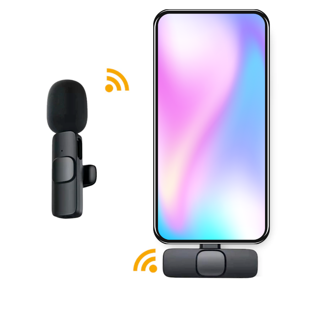 Mini Wireless Recording Microphone with Clip  2 Mics Set