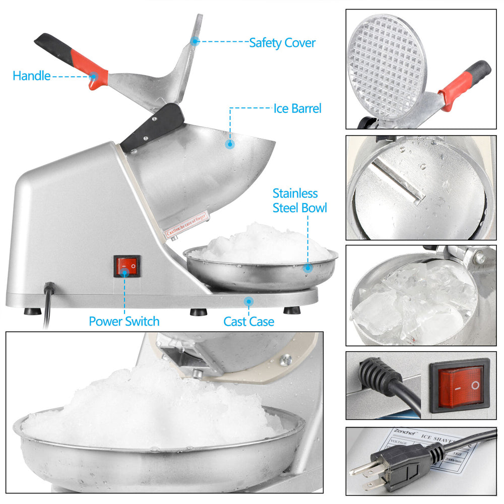 Heavy Duty Electric Ice Shaver Snow Cone Maker Machine