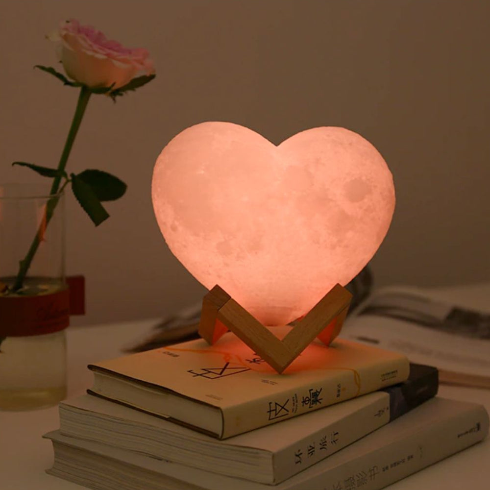Luminous 3 PCS Headphone, Wireless Charging Station and Heart Shape Lamp Bundle