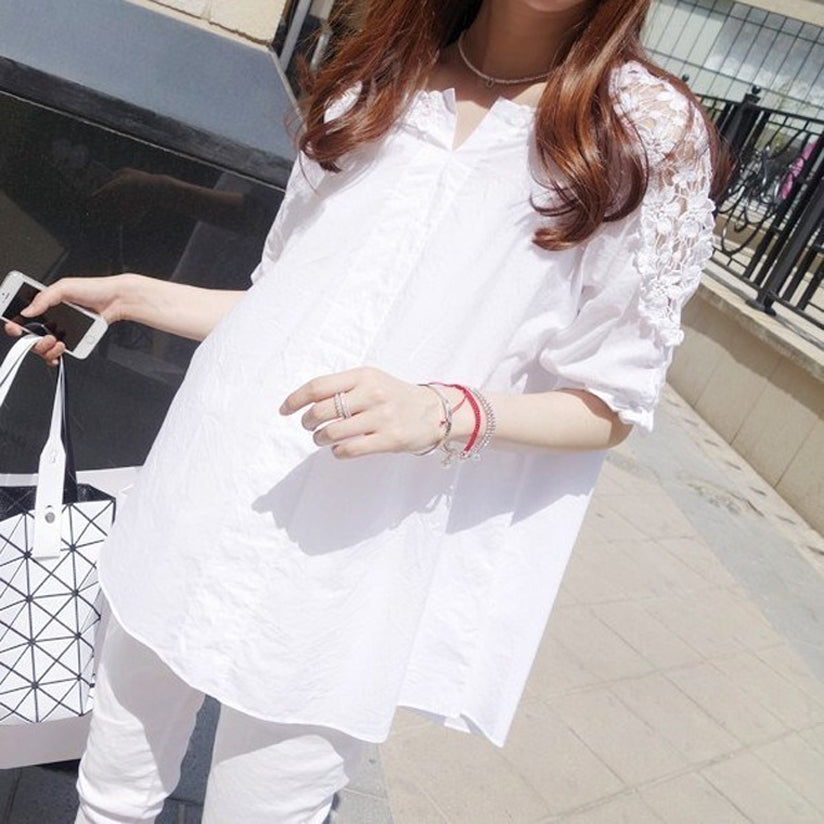 Street Style Summer Lace Sleeve Blouse
