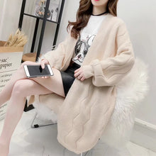 Load image into Gallery viewer, Womens Knit Bell Sleeve Cardigan
