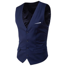 Load image into Gallery viewer, Mens Slim Fit Button Down Vest with Pocket Details
