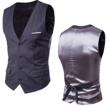 Load image into Gallery viewer, Mens Slim Fit Button Down Vest with Pocket Details
