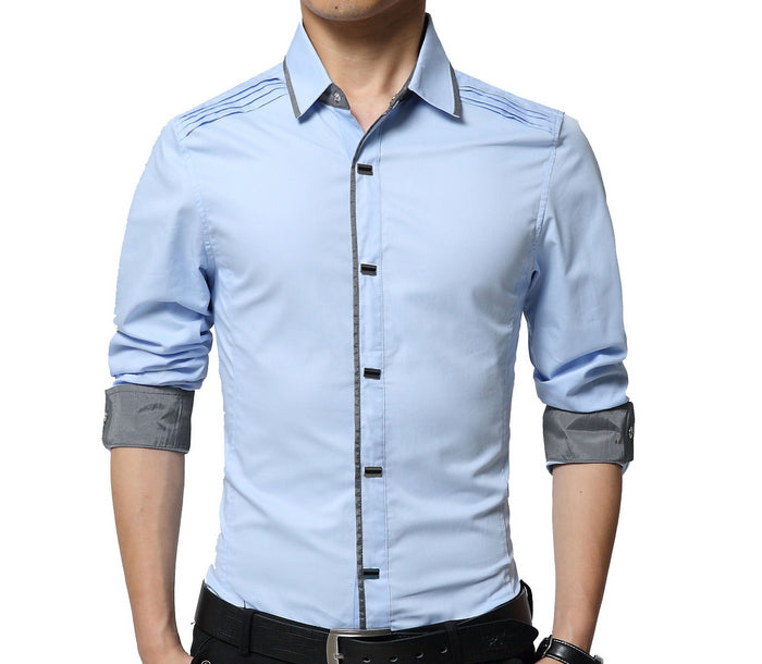 Mens Shirt with Layered Shoulder Details