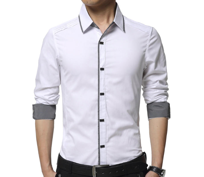 Mens Shirt with Layered Shoulder Details in Black – Onetify