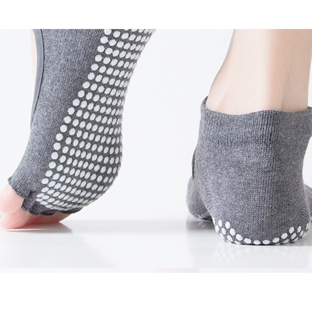 Anti Slip Open Toe Yoga Socks - 3 pairs pack